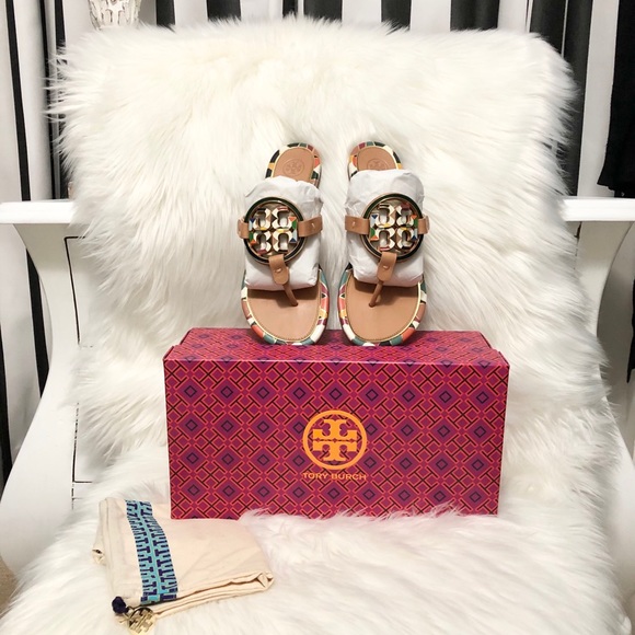 Tory Burch Miller Metal Logo Sandal🧡 - Picture 10 of 12